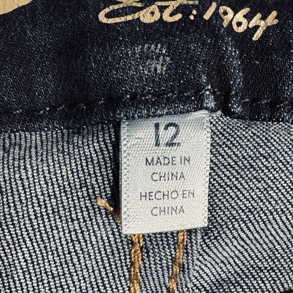 Seven7 Tummyless High Rise Skinny Jeans 12 (33x28.5) Blue Stretch Denim Womens - Picture 4 of 10